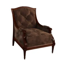 Chair classic brown velour